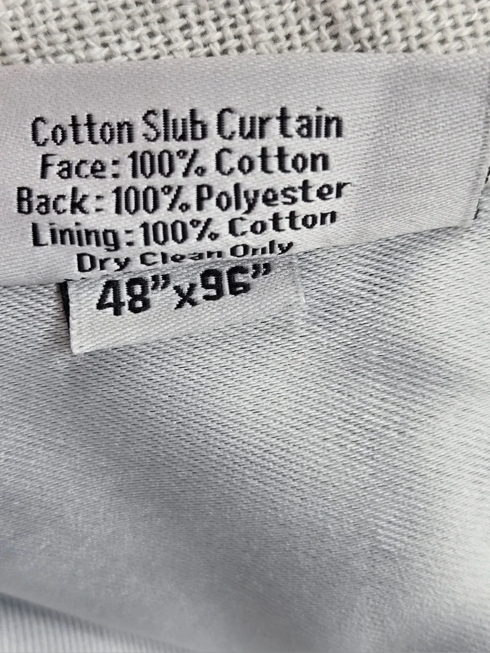 NWT QUINCE Set Of 2 48x96 Cotton Slub Blackout Curtains Cloud 0845